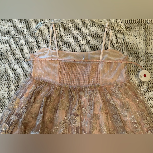 Free People All That Glitters Babydoll Lace Minidress in Ivory Combo Size M NWT - Picture 5 of 7